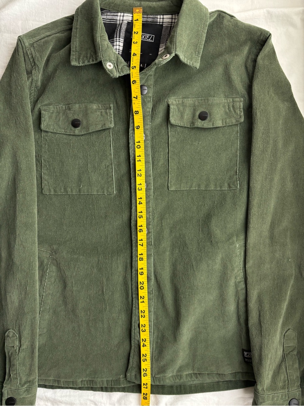 Ezekiel Olive Green Military-Style Canvas Field Jacket - Picture 12 of 12